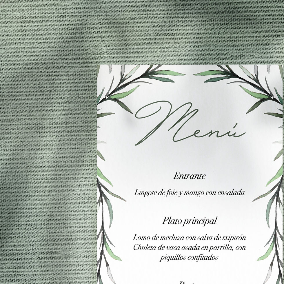 Minuta Example Menu MINUTA DE MENÚ | Une Folie Jolie