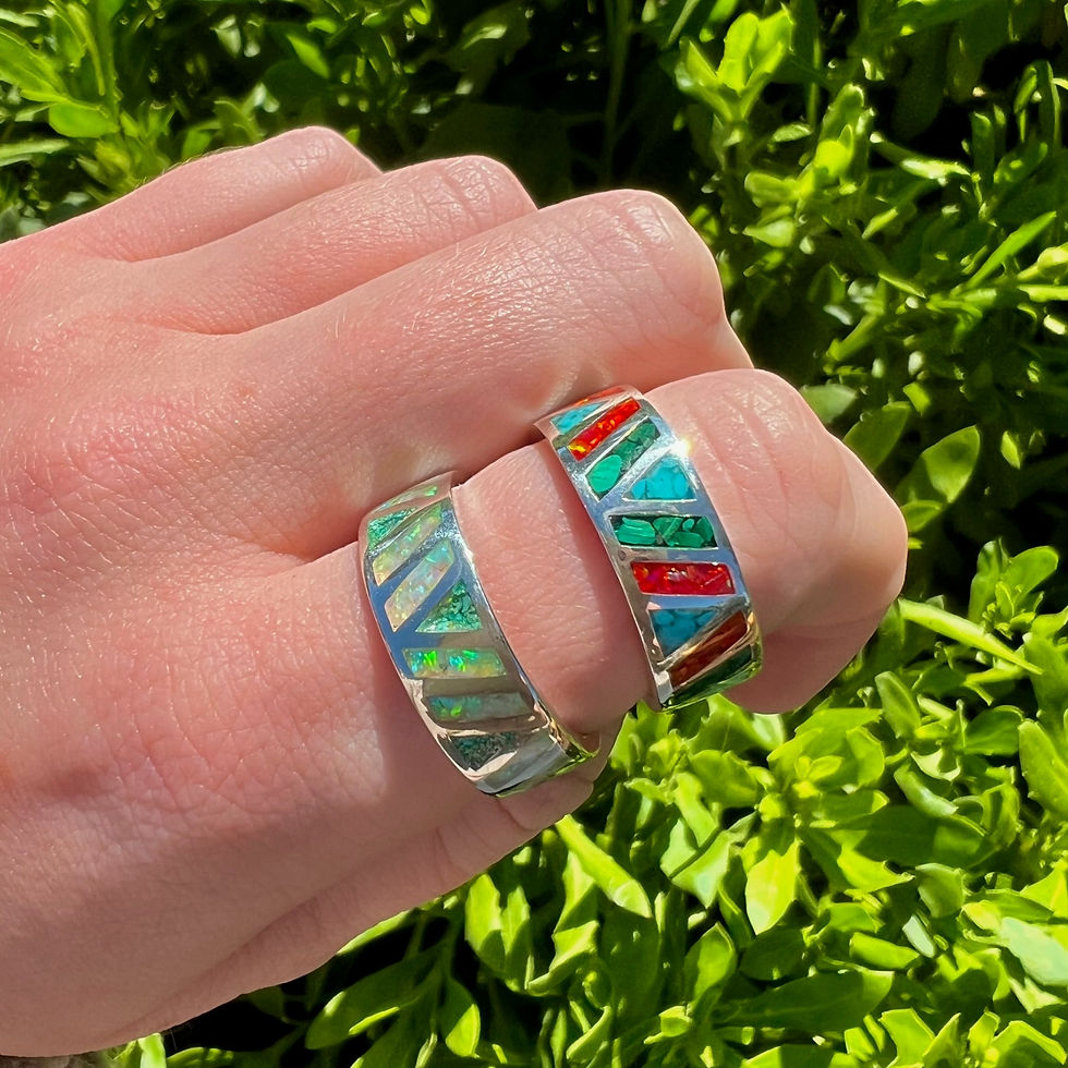 Thumbnail: Cremation 8mm Aztec Band