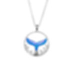 Cremation Jewelry Pendant Whale Tail With ash and Opals