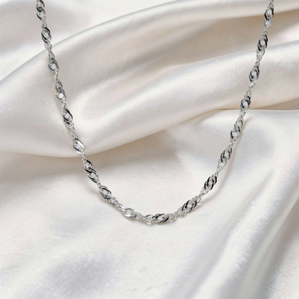Singapore Twist .925 Sterling Silver Chain