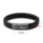 Thumbnail: Cremation Men's Leather Stainless Steel Urn Bracelet