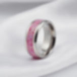 Cremation Jewelry - Rings - Rose Pink Opal - OP 22