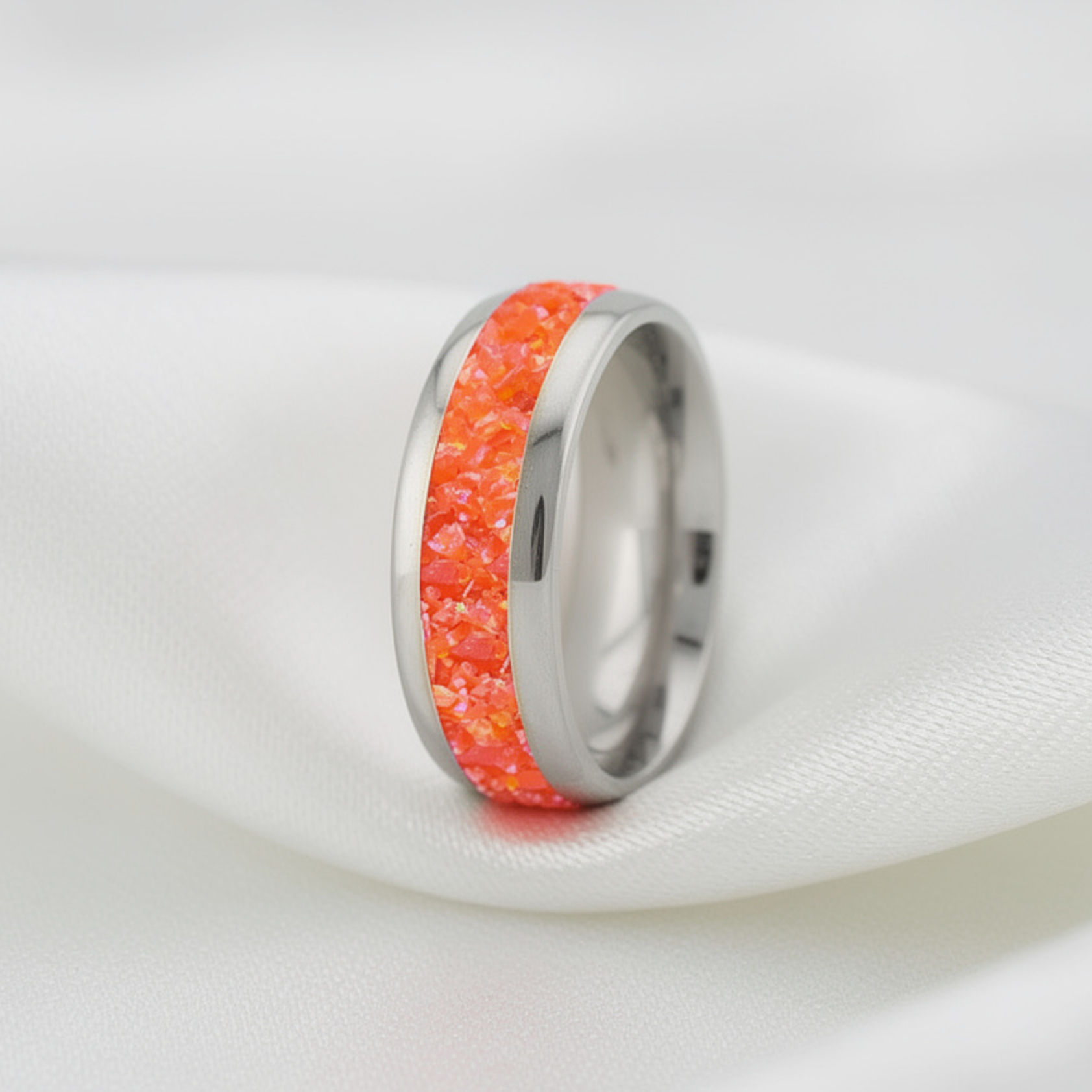 Cremation Jewelry - Ring - Sleepy Mexico Opal  - OP 48
