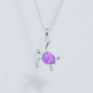 Cremation Mini Sea Turtle Pendant - .960 Argentium Silver