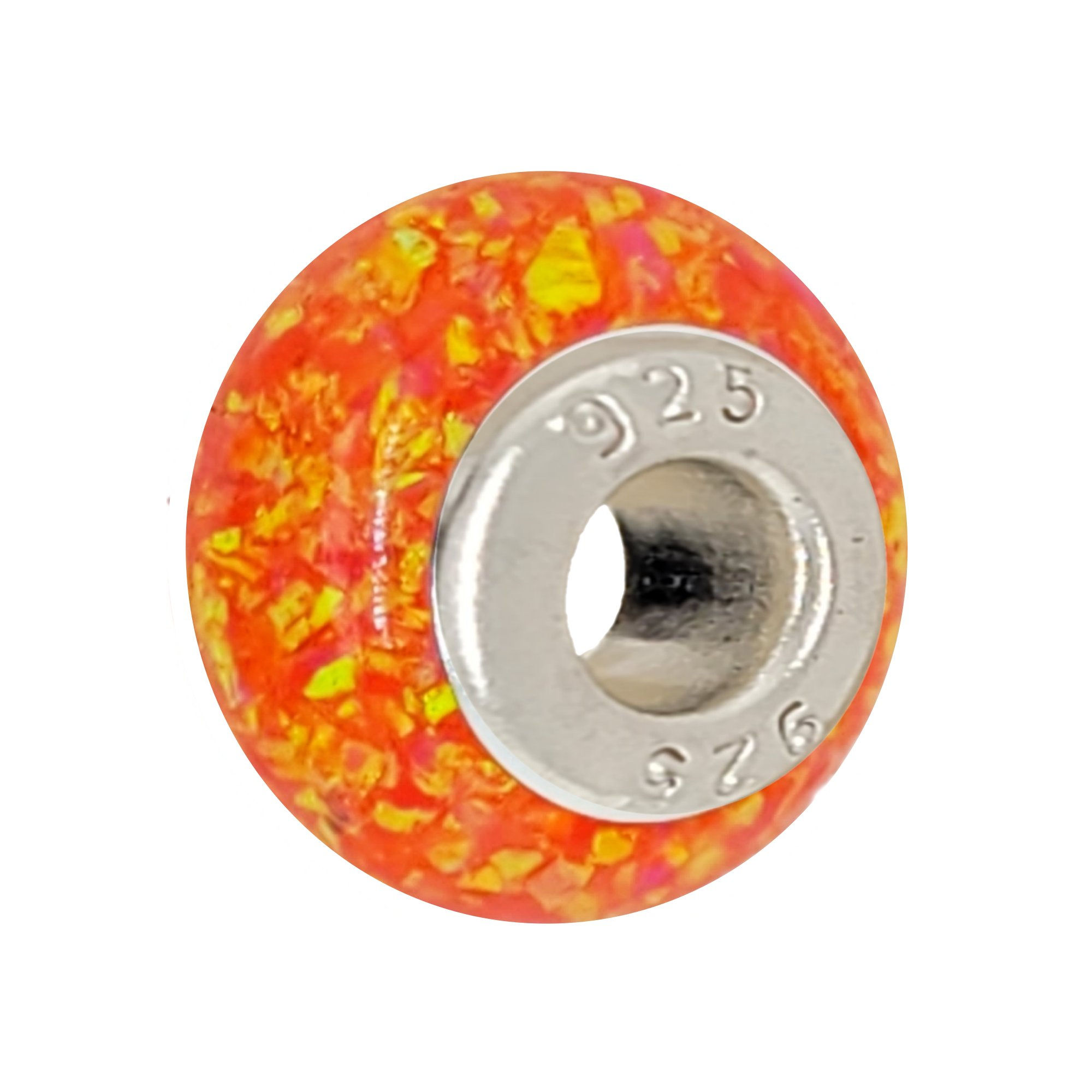 European Cremation Ash and Opal Bead OP37