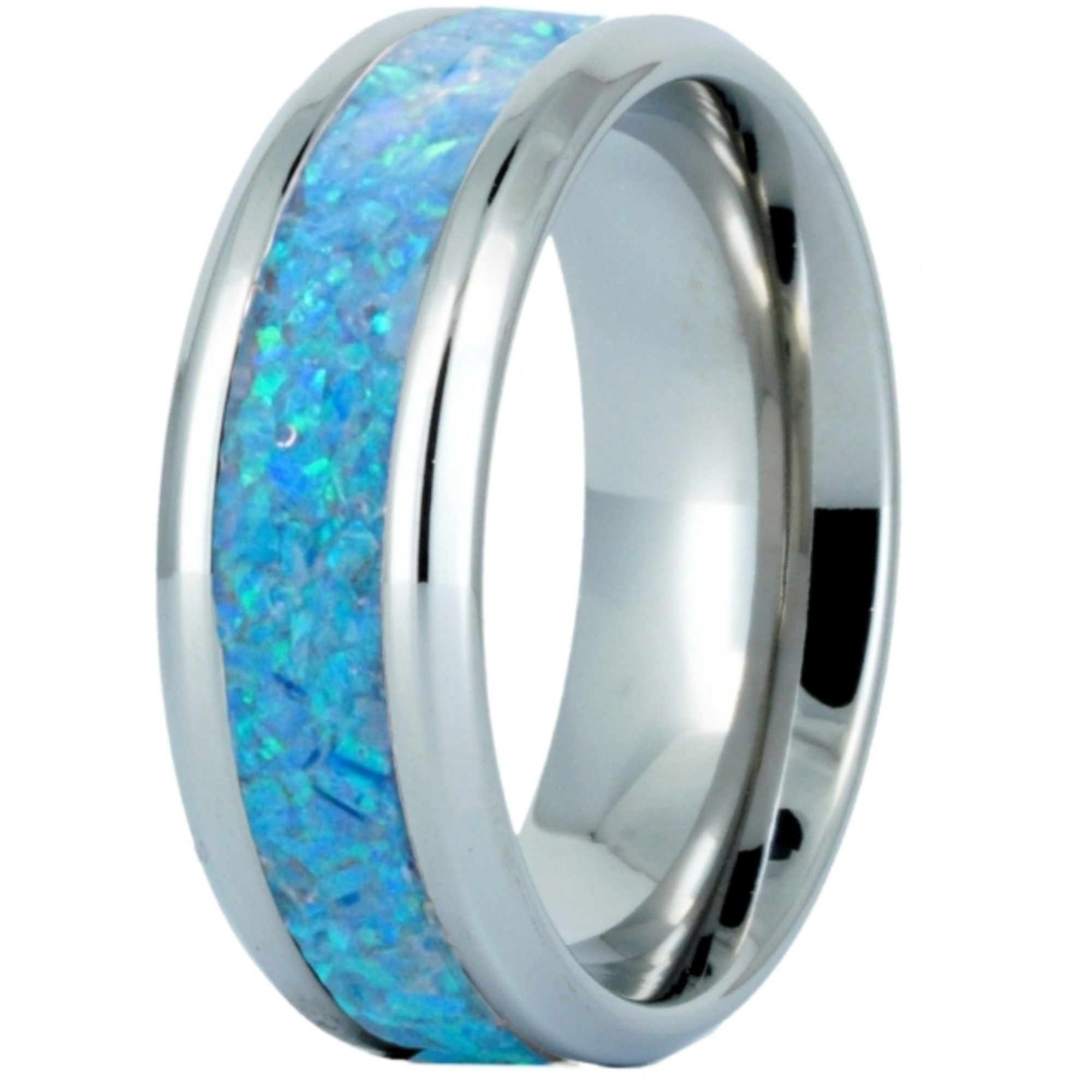 Cremation Jewelry - Ring - Azure Opal - OP 6