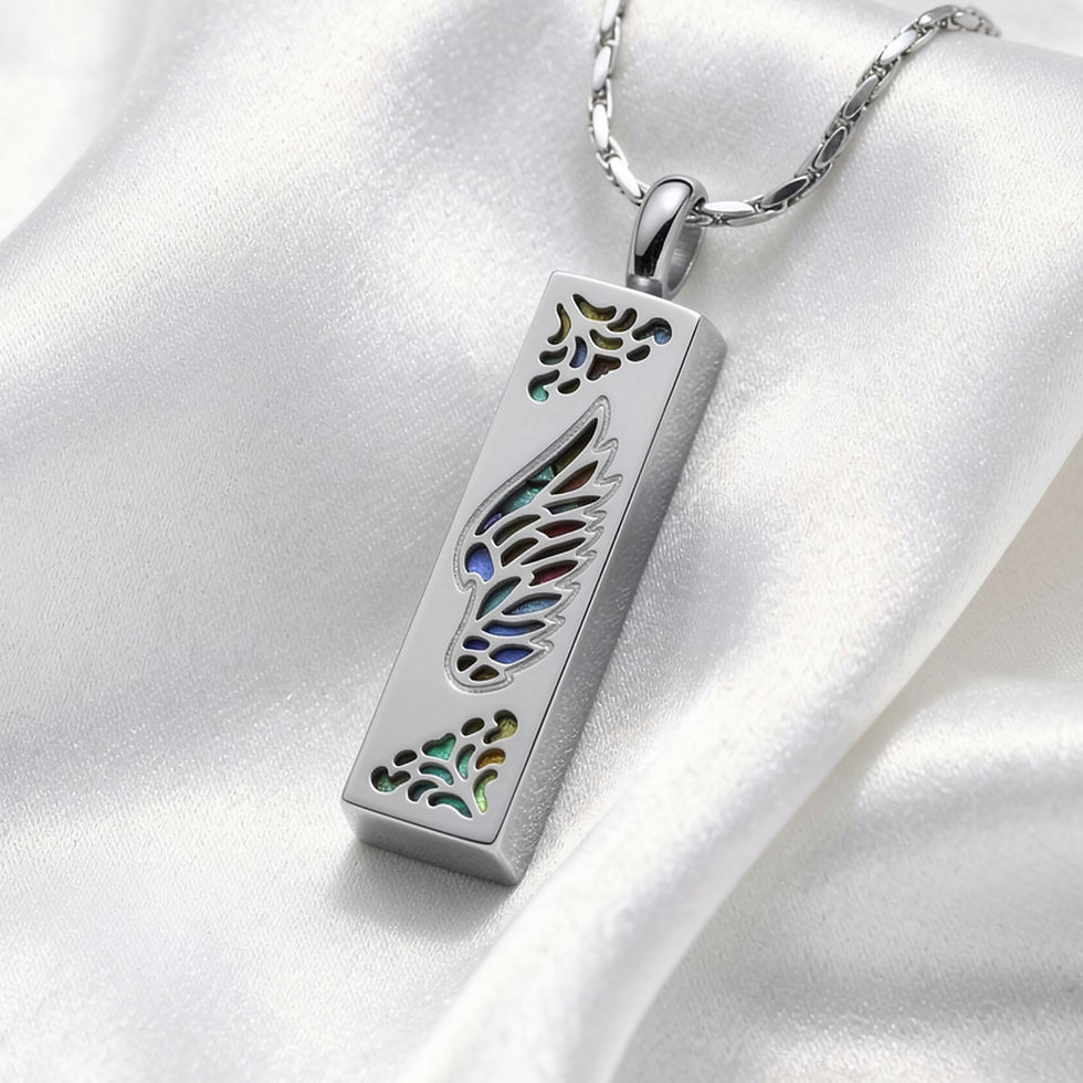 Cremation Oceanlight Angel Wing Urn Pendant