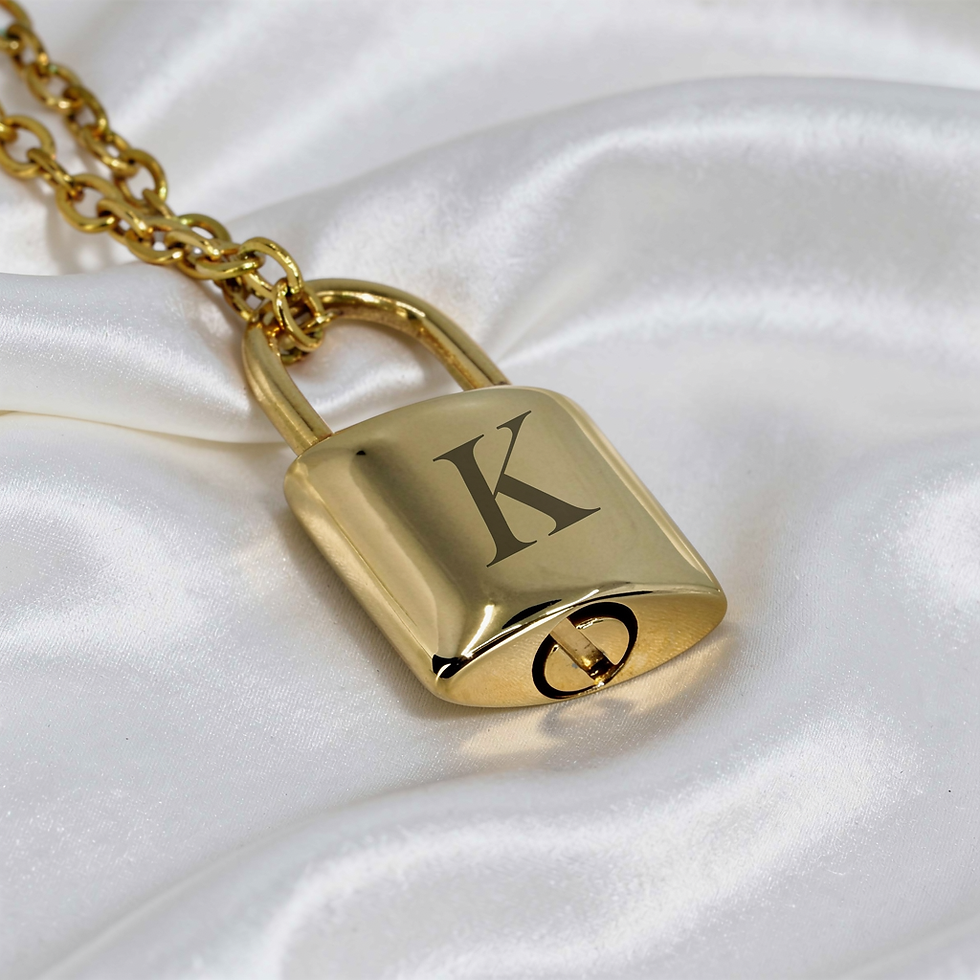 Miniatura: Cremation Mini Lock Urn Pendant Gold Side View