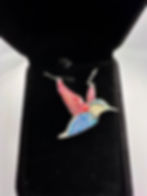 Thumbnail: Silver Cremation Pendant Hummingbird