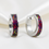 Miniatura: Cremation Halo Huggie Earrings Silk Background