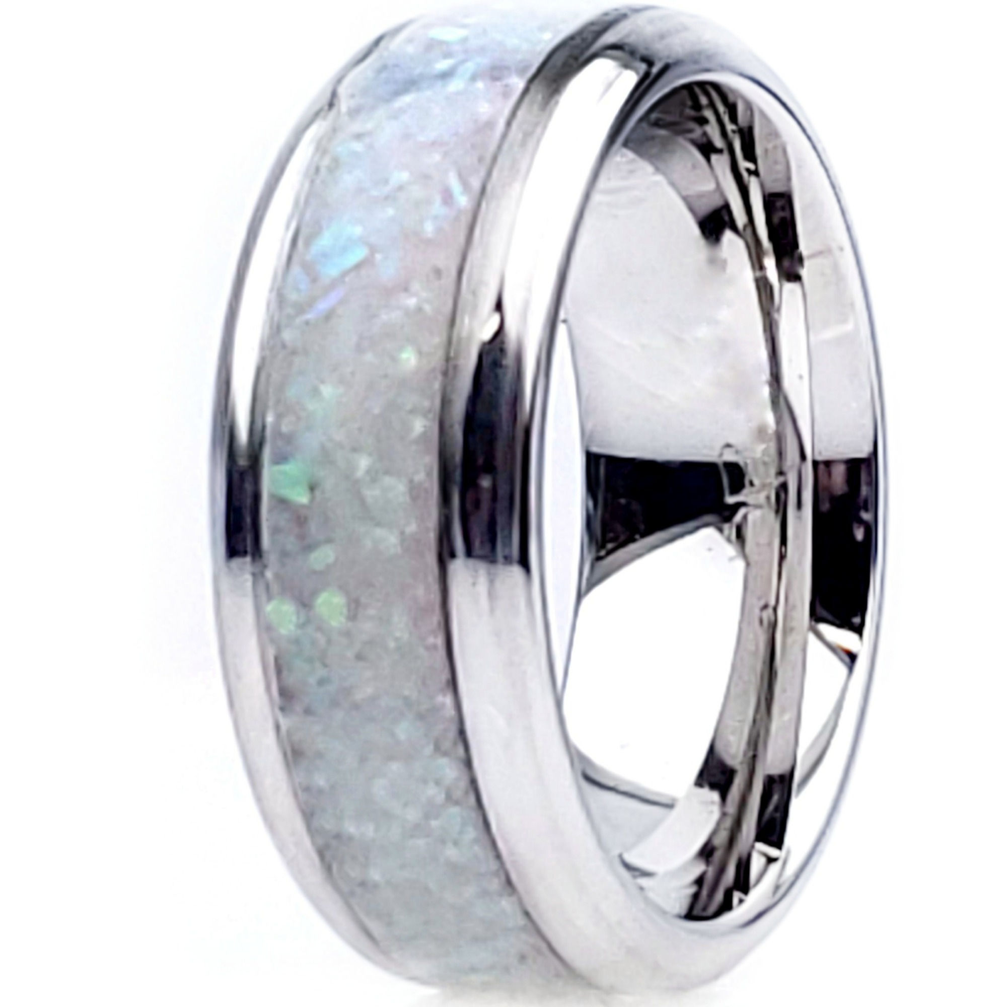Cremation Jewelry - Ring - Multi Green Opal - OP 16