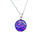Thumbnail: Cremation Pendant 1" Round with ashes and opal.