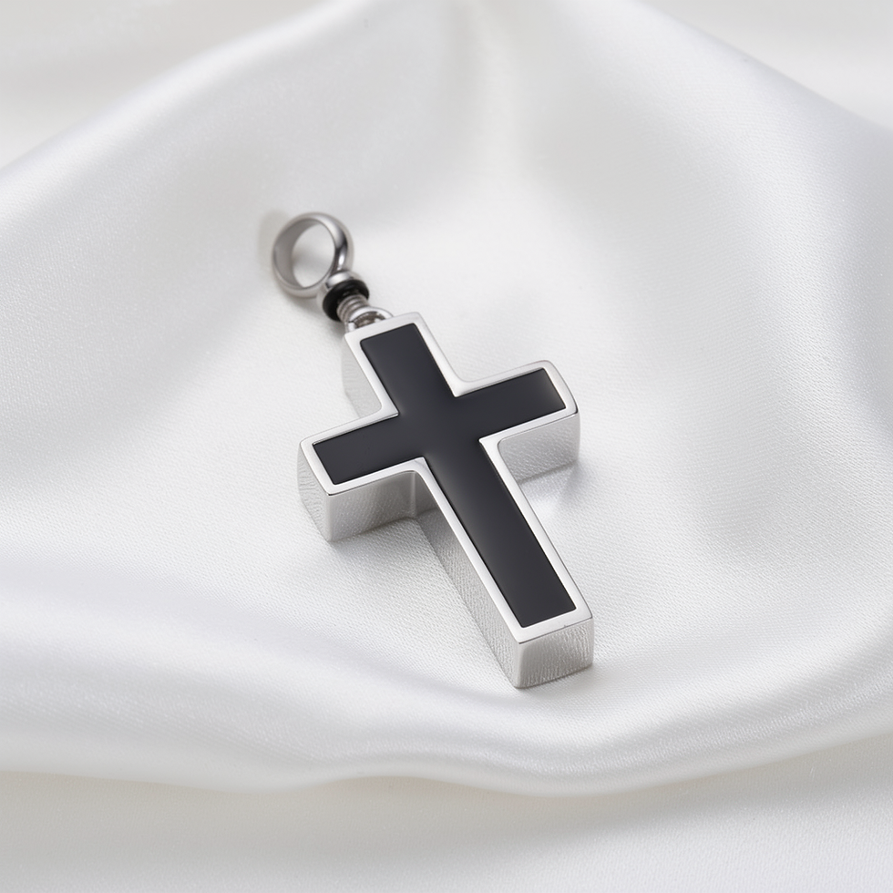 Cremation Cross Urn Necklace