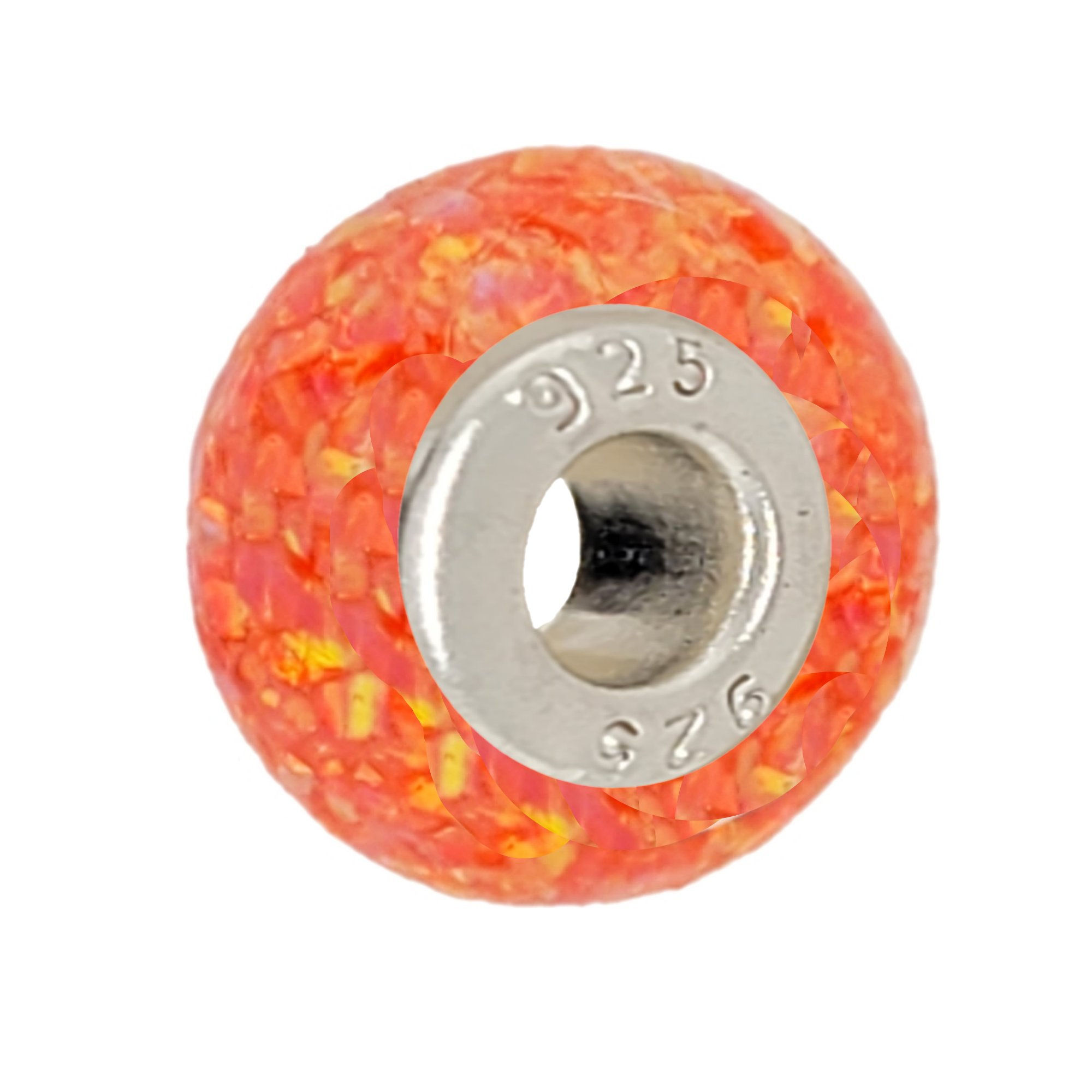 European Cremation Ash and Opal Bead OP24