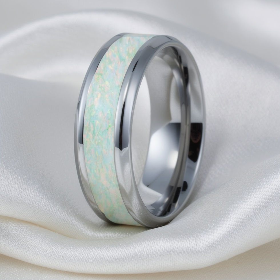 Cremation Jewelry - Ring - Green Apple Opal OP 82