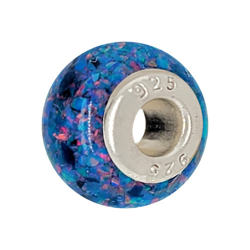 Cremation Ash Opal Bead Pendant