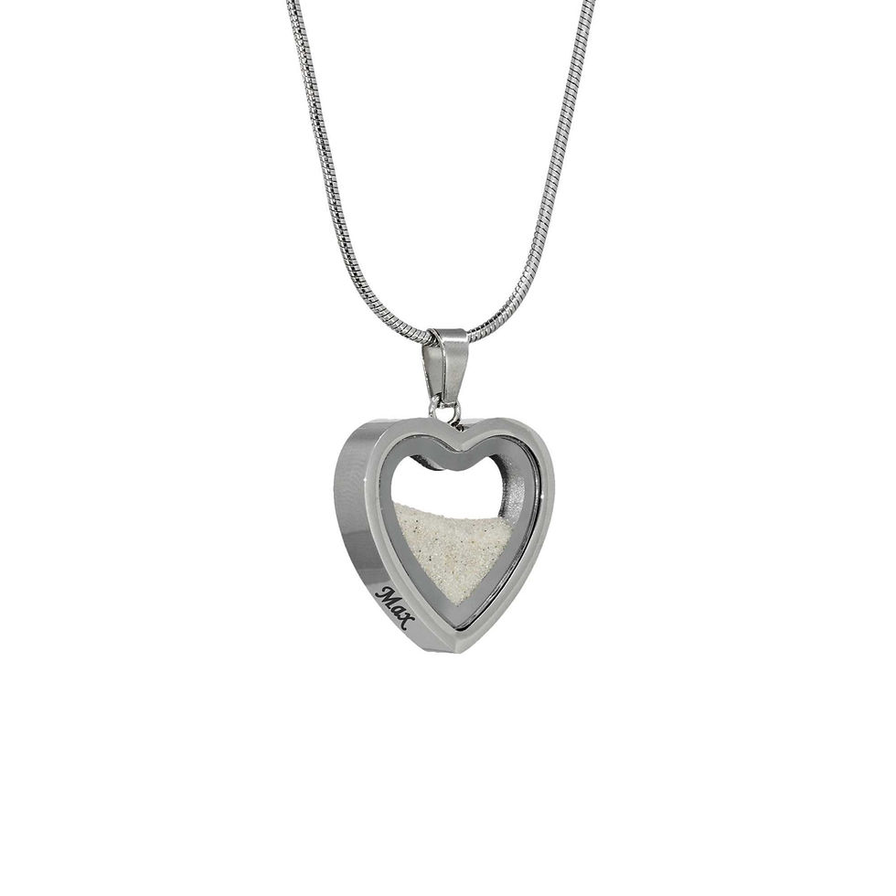 Engravable White Gold Cremation Urn Jewelry Infinite Sparkle 14k