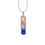Miniature : Cremation Two-Stone Hourglass Pendant With Abalone and Opal White Background Front View