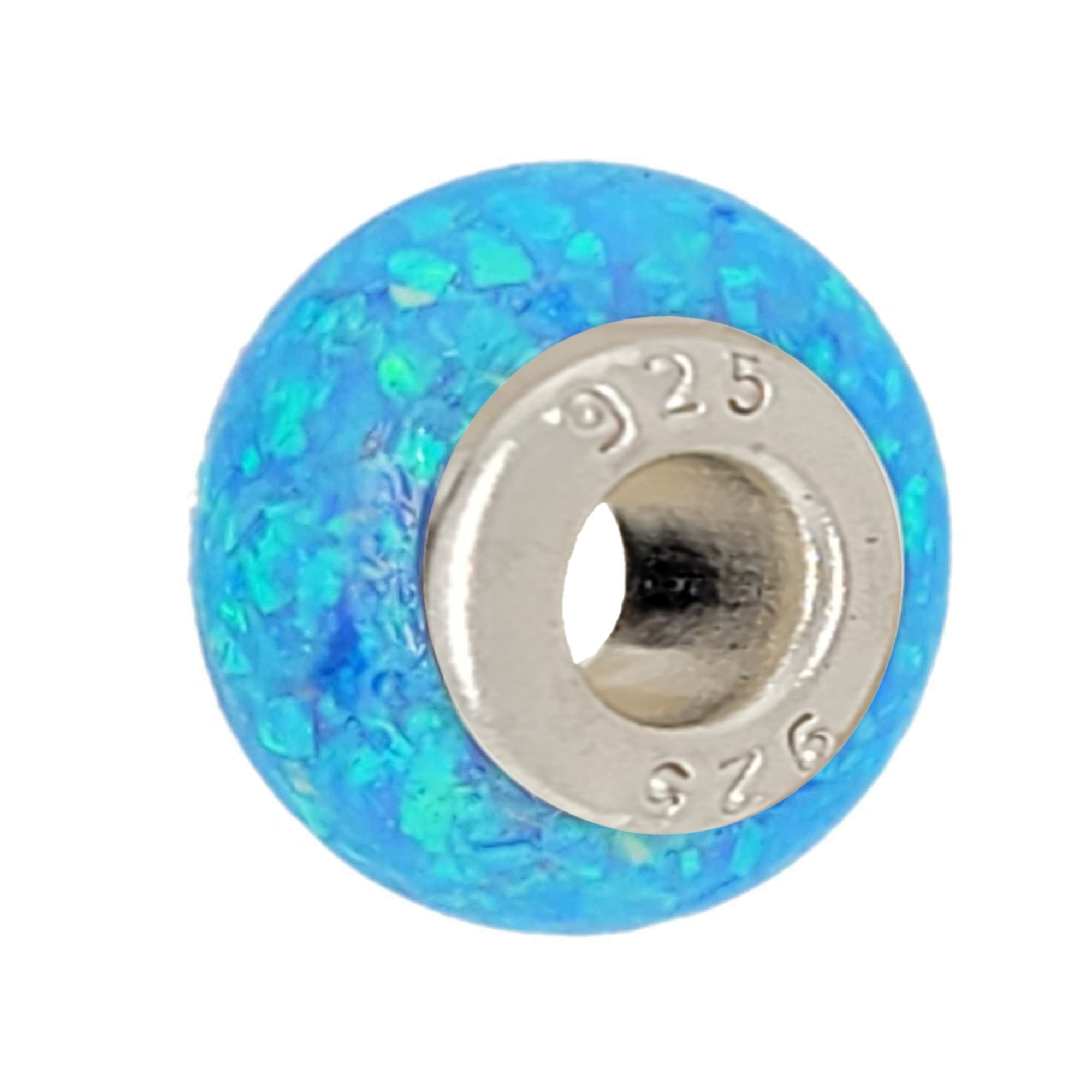 European Cremation Ash and Opal Bead OP06