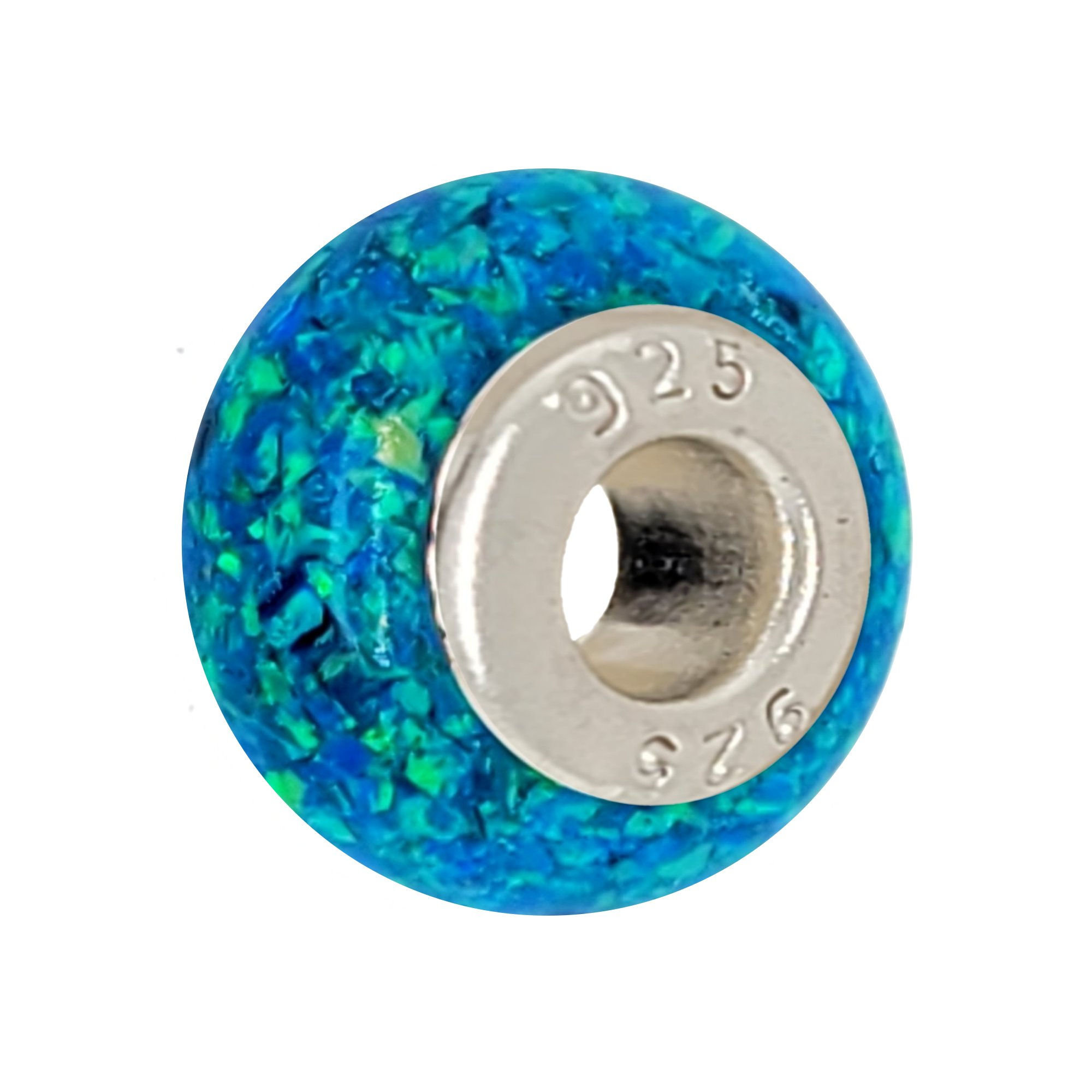 European Cremation Ash and Opal Bead OP36