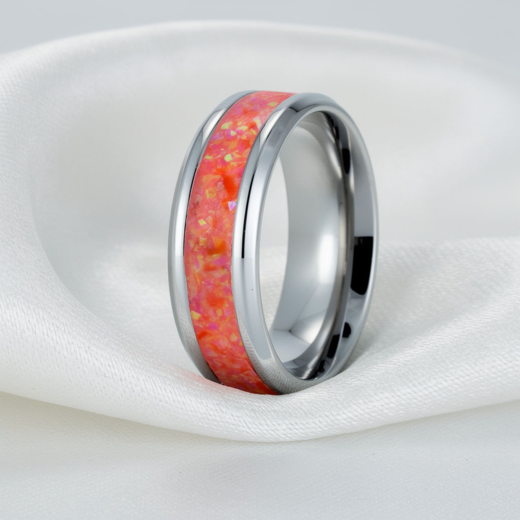 Cremation Jewelry - Ring- Deep Sea Coral - OP 7