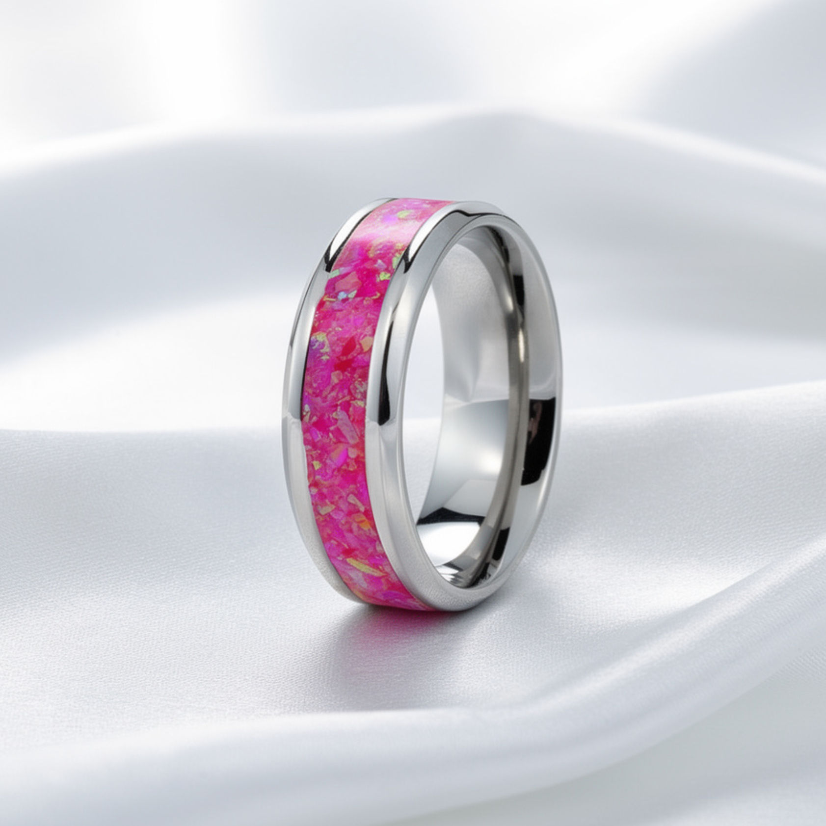 Cremation Jewelry - Ring - Magenta - OP 9