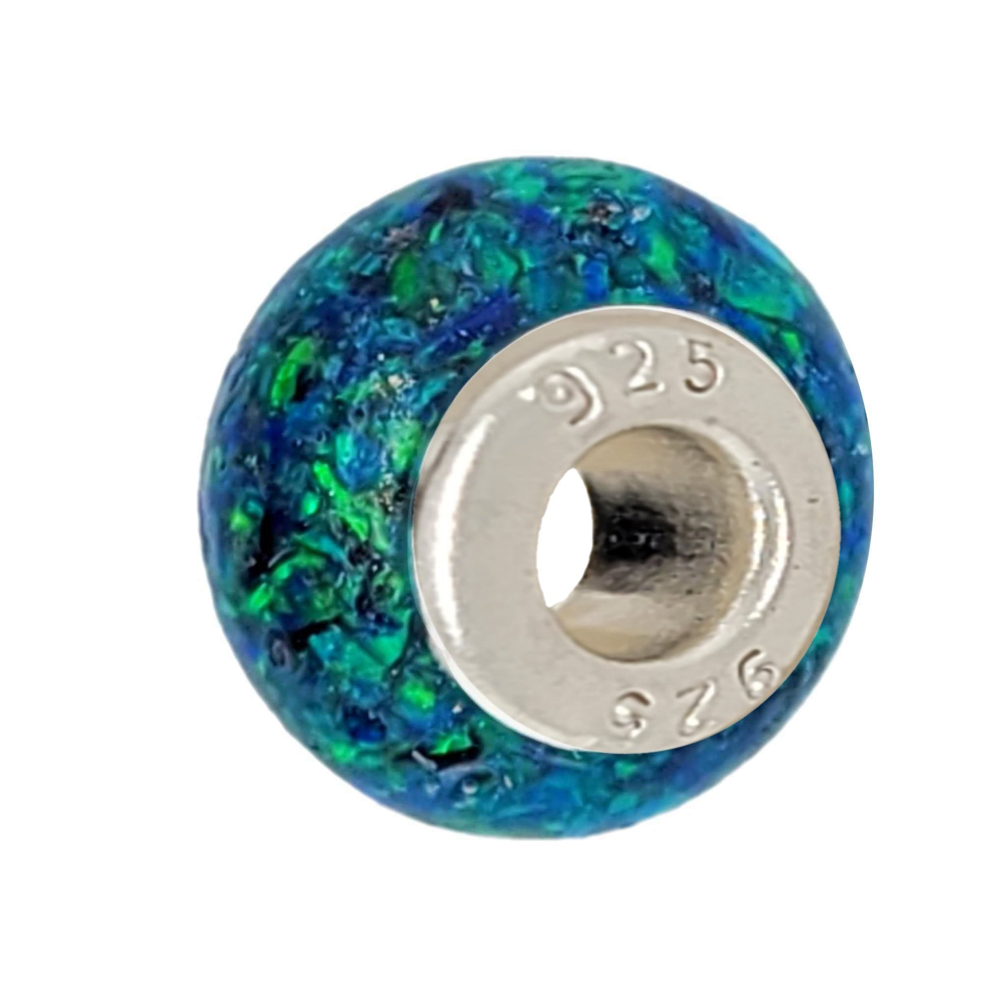 European Cremation Ash and Opal Bead OP13