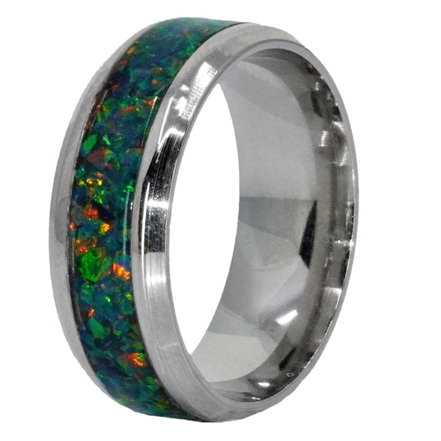 Cremation Jewelry - Ring - Black Opal #5 - OP 35