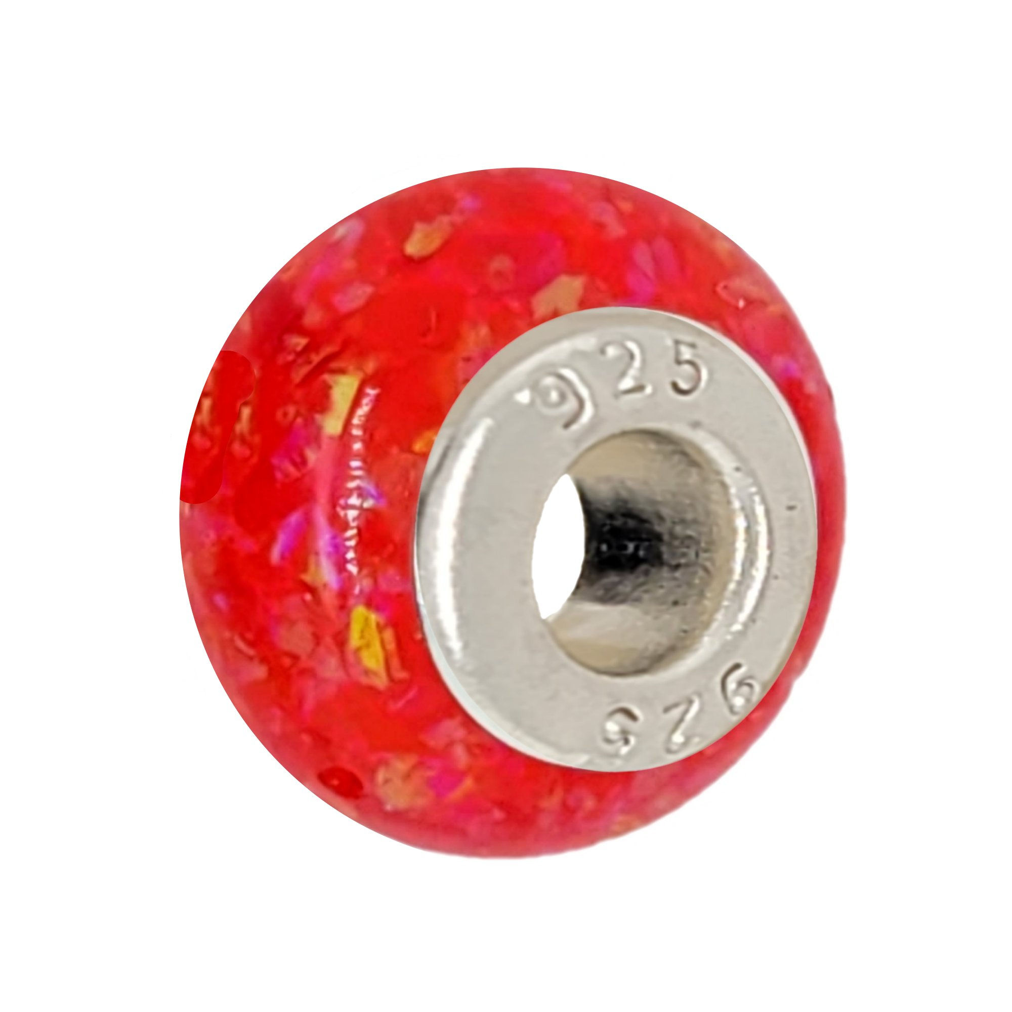 European Cremation Ash and Opal Bead OP48