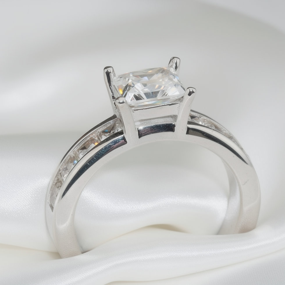 Cremation Lulu Moissanite Diamond Ring