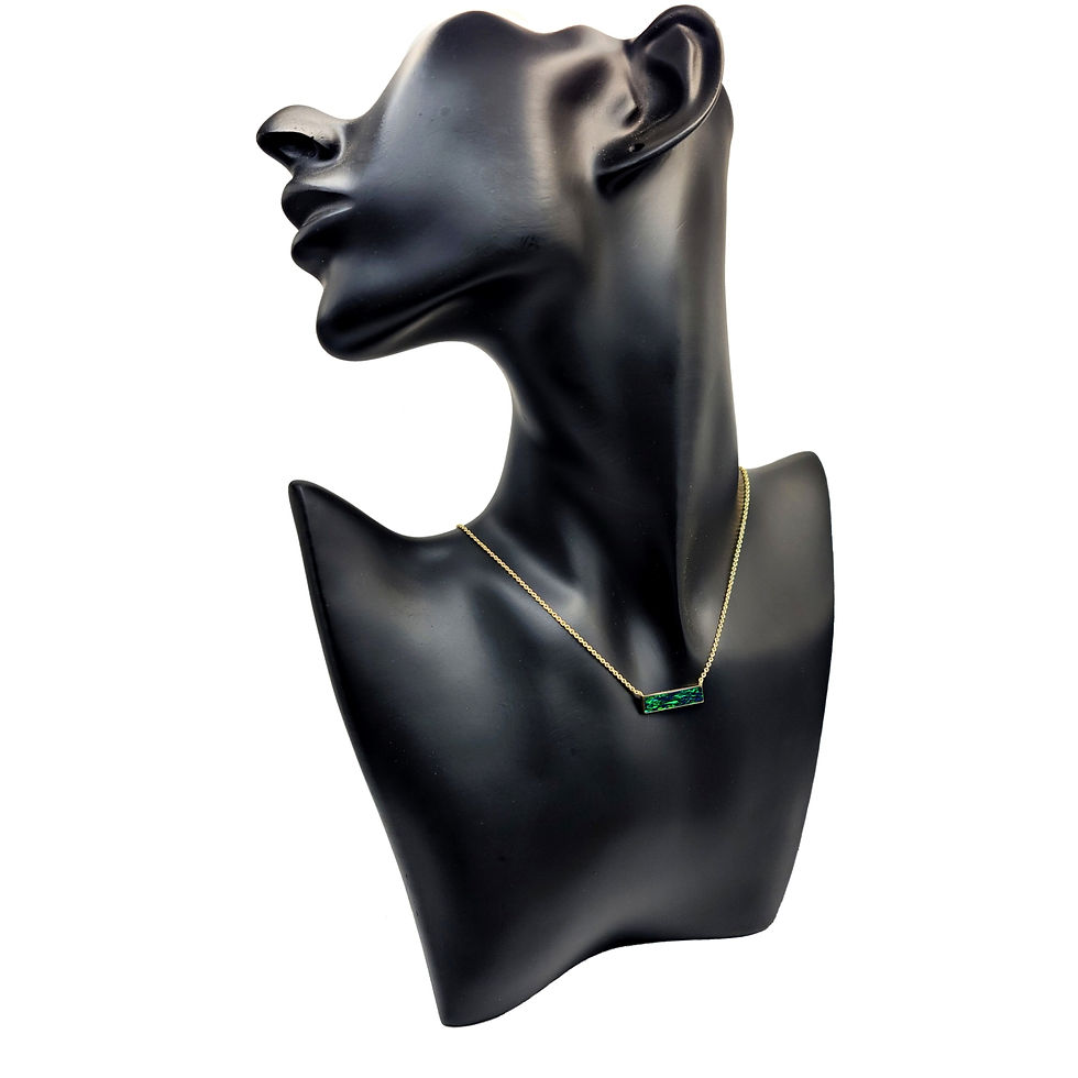 Miniatura: Cremation Haven Mini Bar Opal Pendant 18K Gold Plated