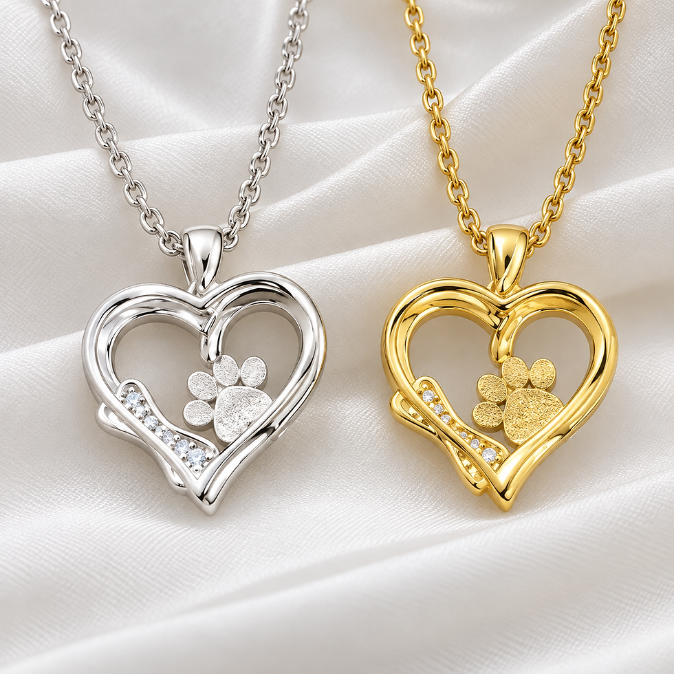 Always in My Heart Paw Print Cremation Pendant