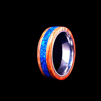 Whiskey Barrel cremation ash and opal ring.jpeg