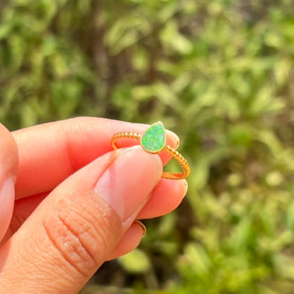 Miniatura: Cremation Braided Pear Ring .960 Silver