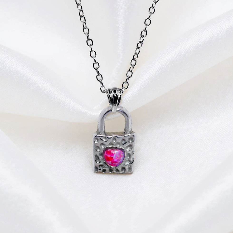 Cremation Mini Lock Pendant Stainless Steel