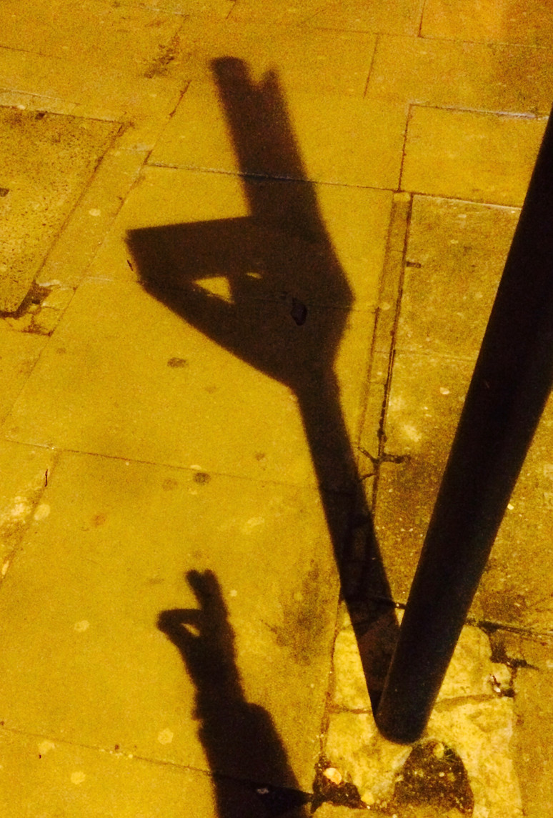 Sign post shadow puppet