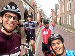 At the 300km mark cycling