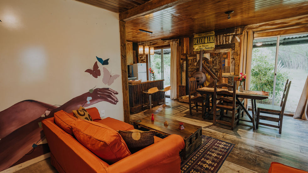 living comedor de cabaña
