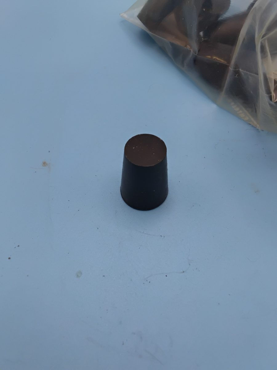 Black rubber tapered plug/stoppers lot of 8