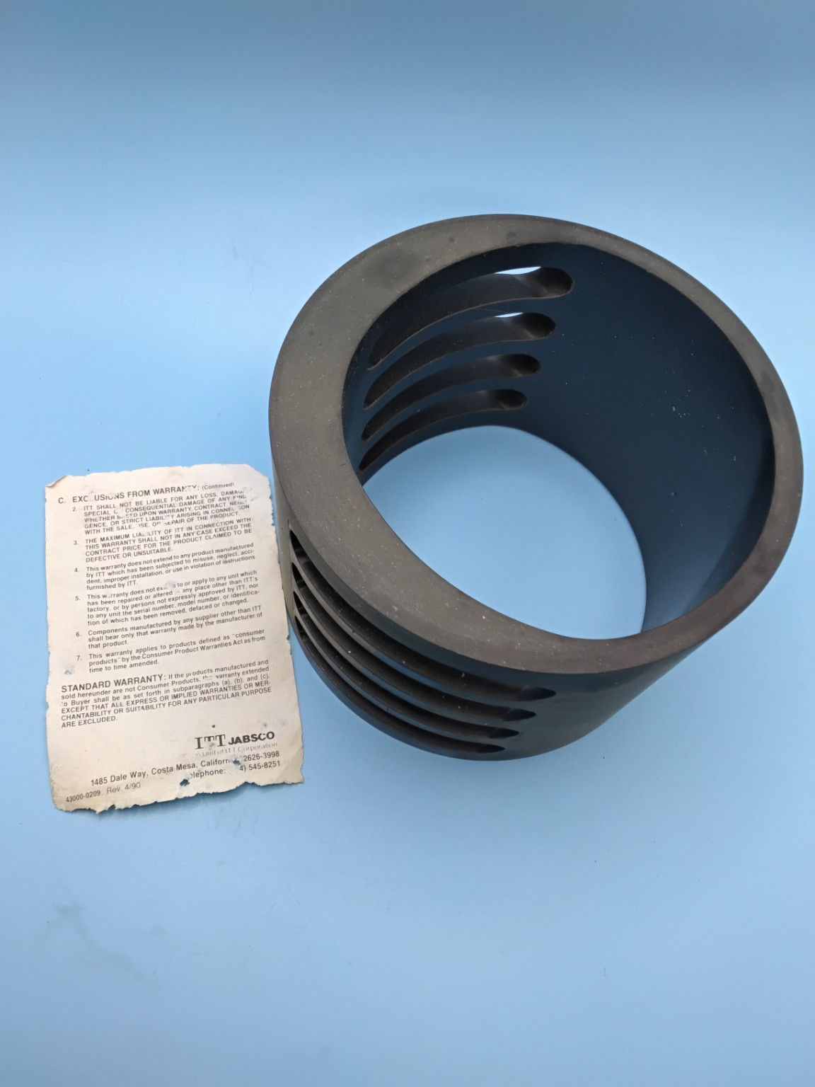 ITT Jabsco Marine Vent Cowl 4" Louvered Deck Vent Black Plastic NOS