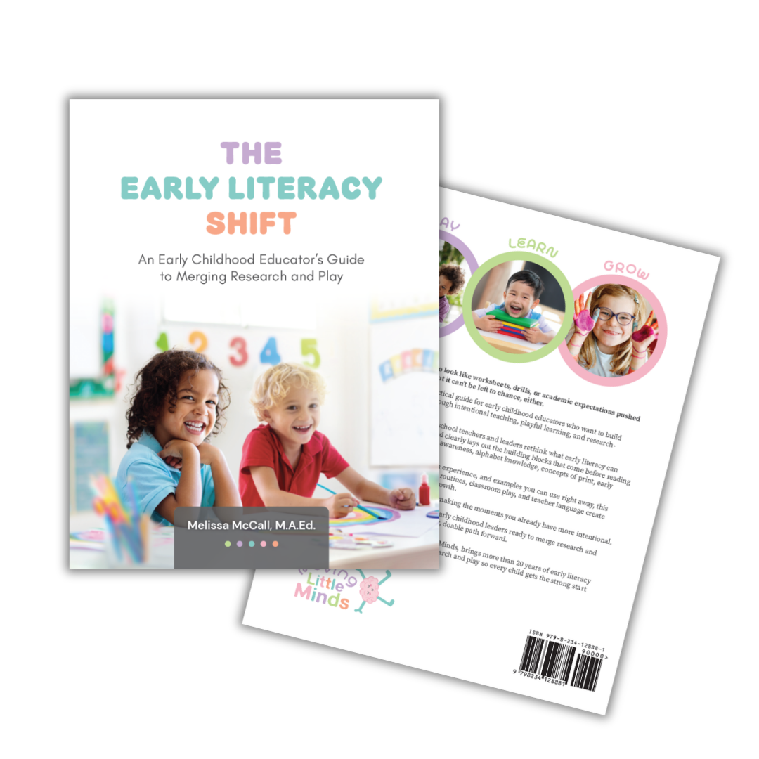 OUR NEW BOOK: The Early Literacy Shift: An ECE Guide to Merging Research & Play