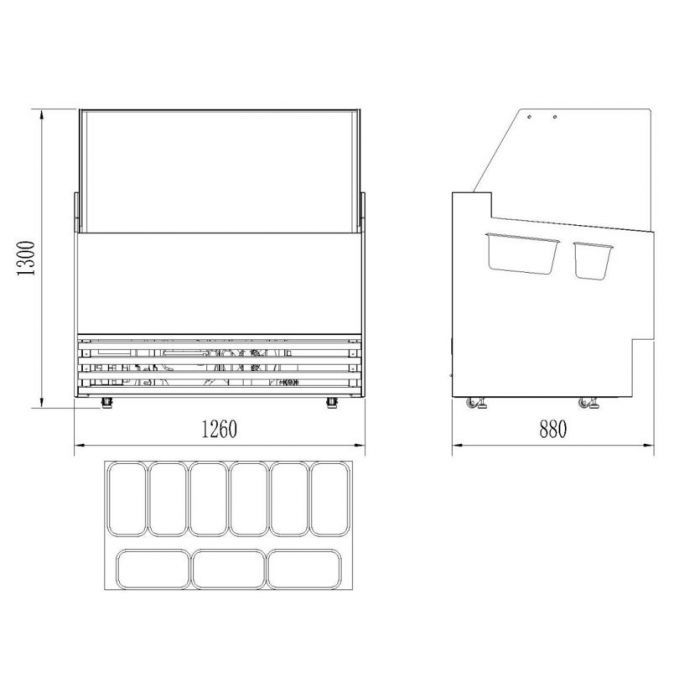 Miniaturbild: SPEISEISVITRINE PHUKET 9X5L