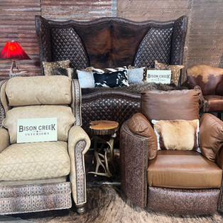 Custom Western Rustic Leather Recliners | Bison Creek