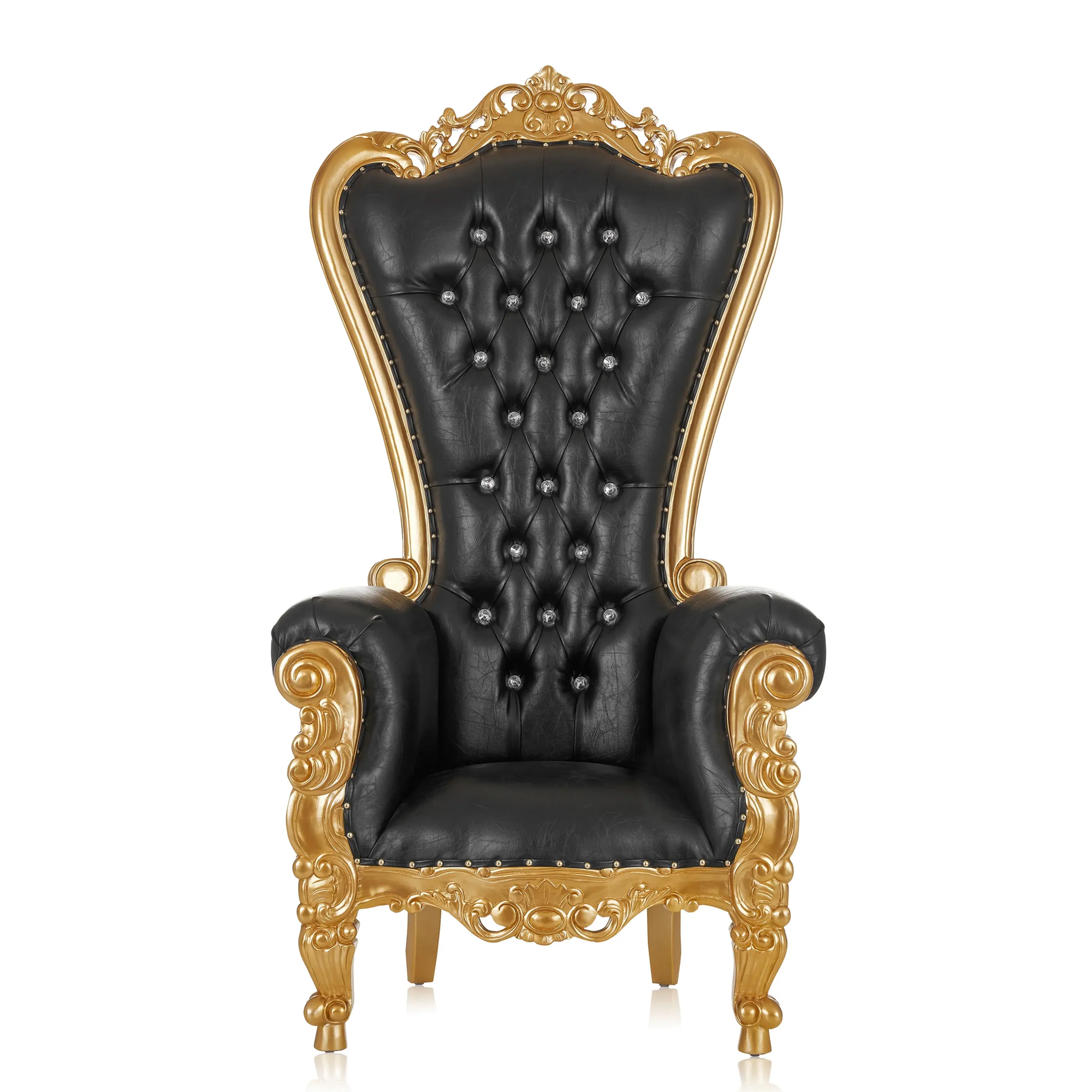 Black & Gold Single Throne Chair