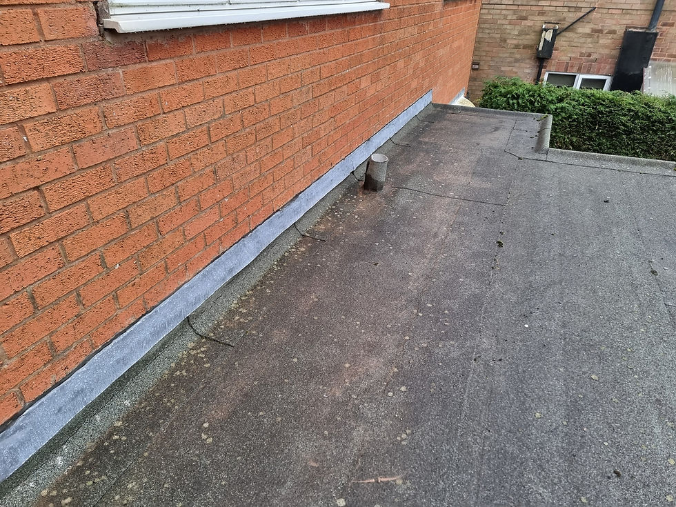Replaced lead flashing