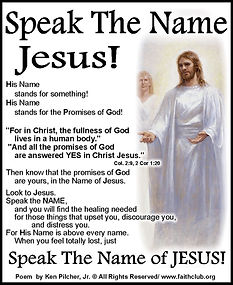Speak The Name Jesus!