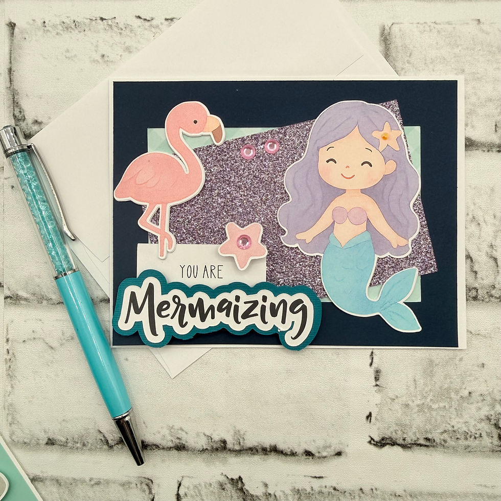Thumbnail: Mermaid Card Making Kit: Nicolio DIY Greeting Card Themed Set