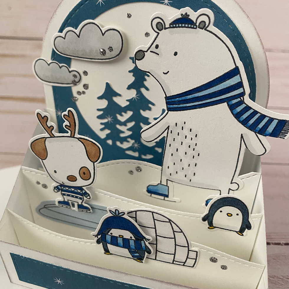 Thumbnail: Friendship Pop-Up Box Card – 3D Greeting Card, Winter Seasonal
