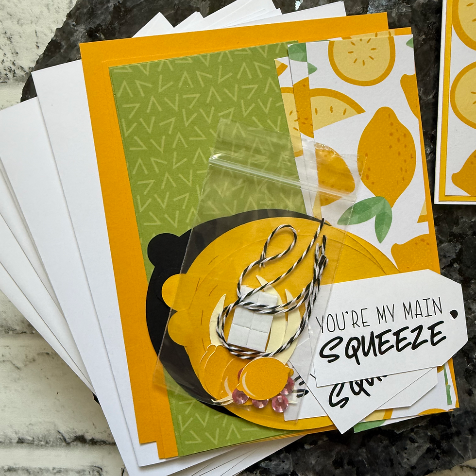 Thumbnail: Lemon Fruit DIY Card Making Kit, 4Pk