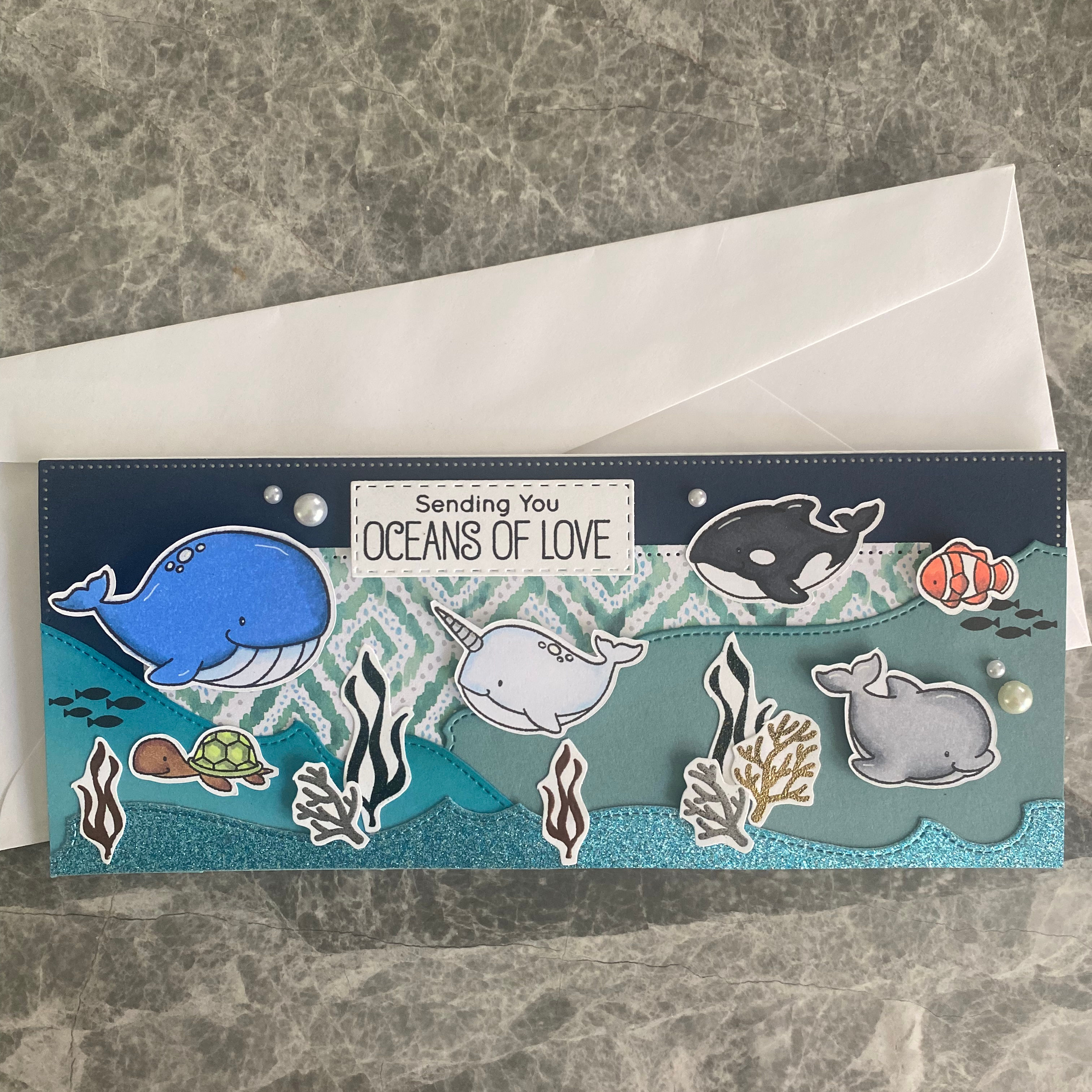 Oceans of Love Slimline Card